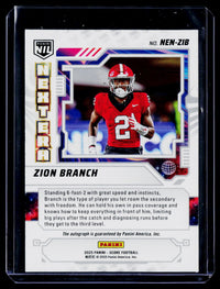 2025 Panini Score Football Next Era NIL Autographs Zion Branch #NEN-ZIB Auto - back