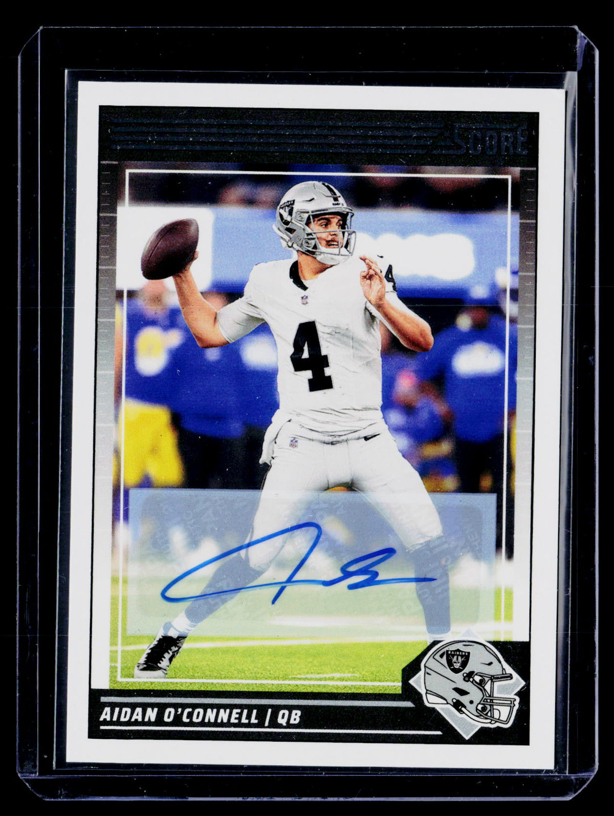 2024 Panini Score Football Aidan O'Connell Base Signatures Auto #147 - front