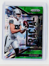 2025 Panini Prizm Football Brock Bowers #6 Green Prizm Las Vegas Raiders - front