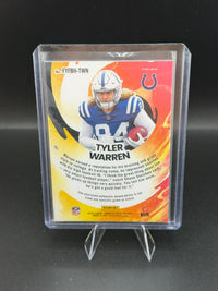 2025 Panini Donruss Football First Year Rush Tyler Warren Rookie Memorabilia #FYFBH-TWN - back
