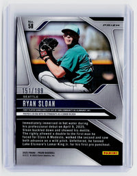 2025 Panini Prizm Baseball Ryan Sloan #58 Blue Prizm /199 - back