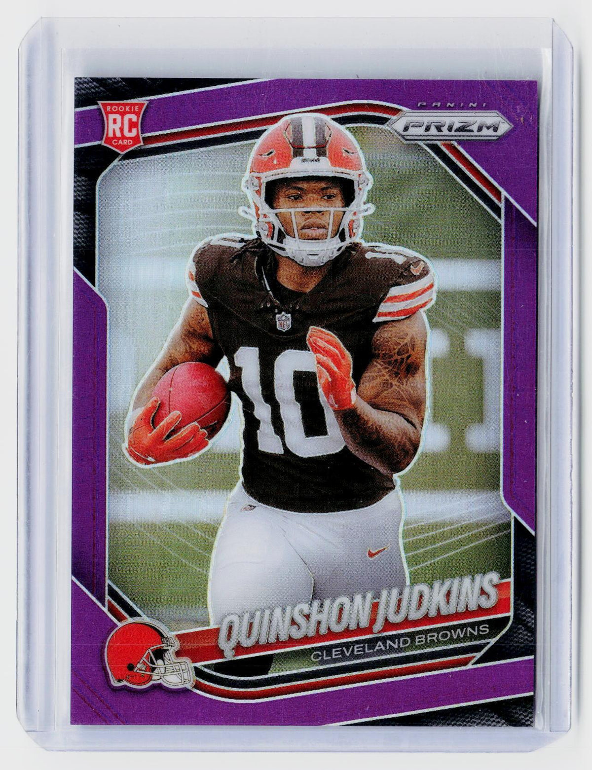 2025 Panini Prizm Football Quinshon Judkins Purple Prizm Rookie #313 /125 - front