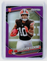 2025 Panini Prizm Football Quinshon Judkins Purple Prizm Rookie #313 /125 - front