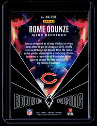 2024 Panini Phoenix Rookie Rising Rome Odunze Rookie #RR-ROE - back