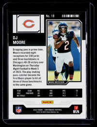 2023 Panini Contenders Football Season Ticket D.J. Moore #18 Chicago Bears - back