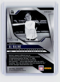 2025 Panini Prizm Baseball Al Kaline Purple Prizm #106 /149 - back