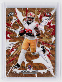 2025 Topps Rookie Rush Gold Jordan James RC #185/375 - front