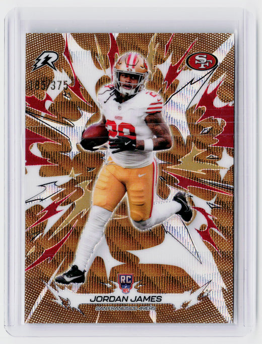 2025 Topps Rookie Rush Gold Jordan James RC #185/375 - front