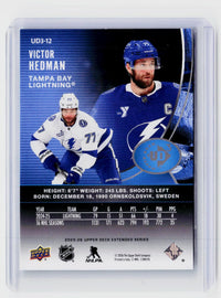 2025-26 Upper Deck Extended Series UD3-12 Victor Hedman Tampa Bay Lightning - back