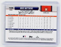 2026 Topps Chrome Brice Matthews RC #169 Houston Astros - back
