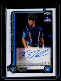 Kyle Teel 2025 Topps Pro Debut #PDC-185 Chrome Refractors #/199 Auto - front