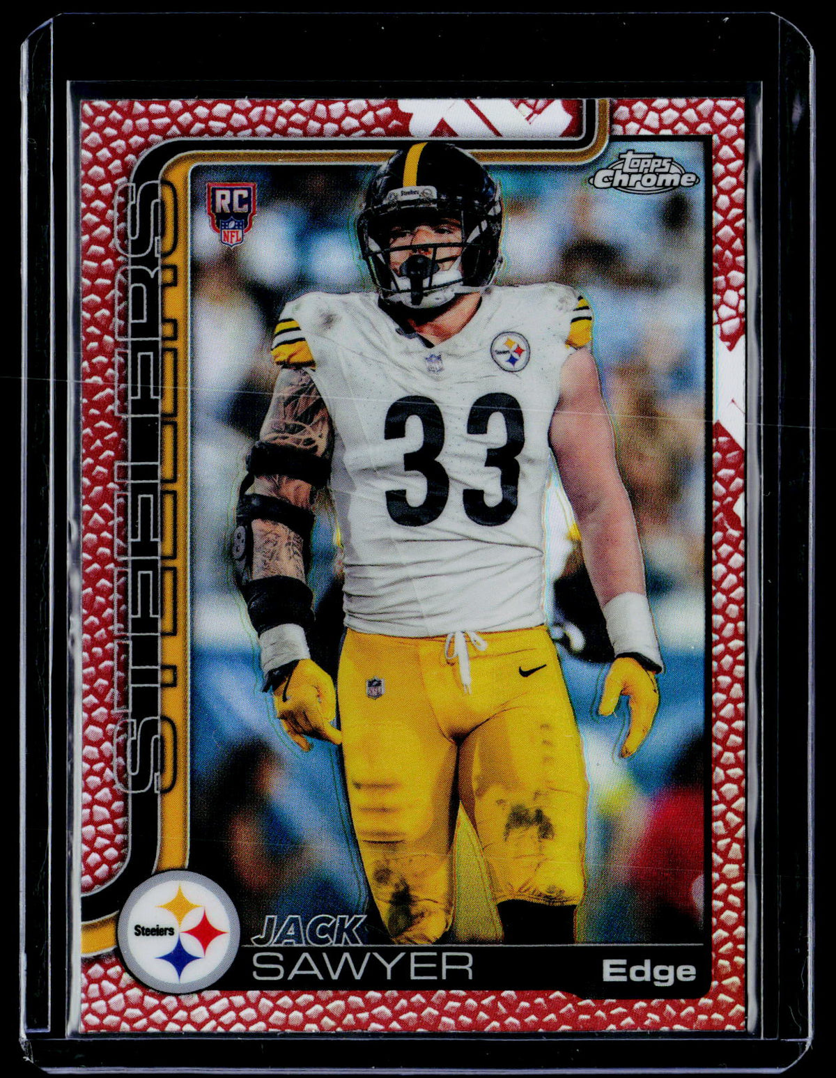 2025 Topps Chrome Jack Sawyer Rookie Lava Refractor #357 - front