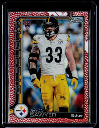 2025 Topps Chrome Jack Sawyer Rookie Lava Refractor #357 - front