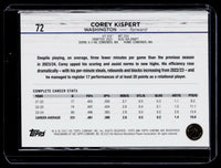 2025 Topps Chrome Basketball Corey Kispert Purple Geometric Refractor #72 - back
