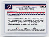 2025 Topps Chrome Update Daylen Lile RC USC146 Washington Nationals - back