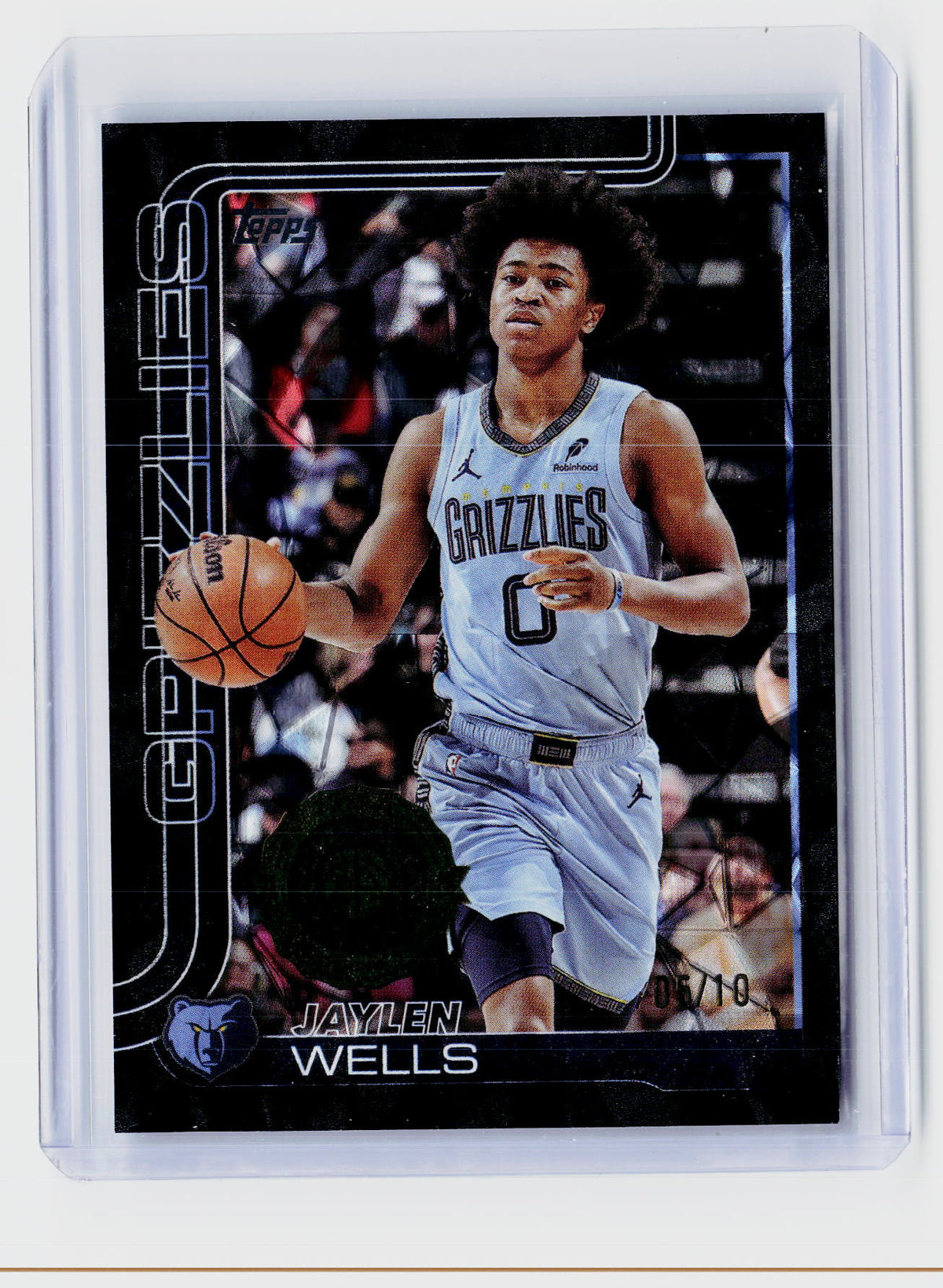 2025 Topps Basketball Jaylen Wells Rookie Card #183 Memphis Grizzlies - front