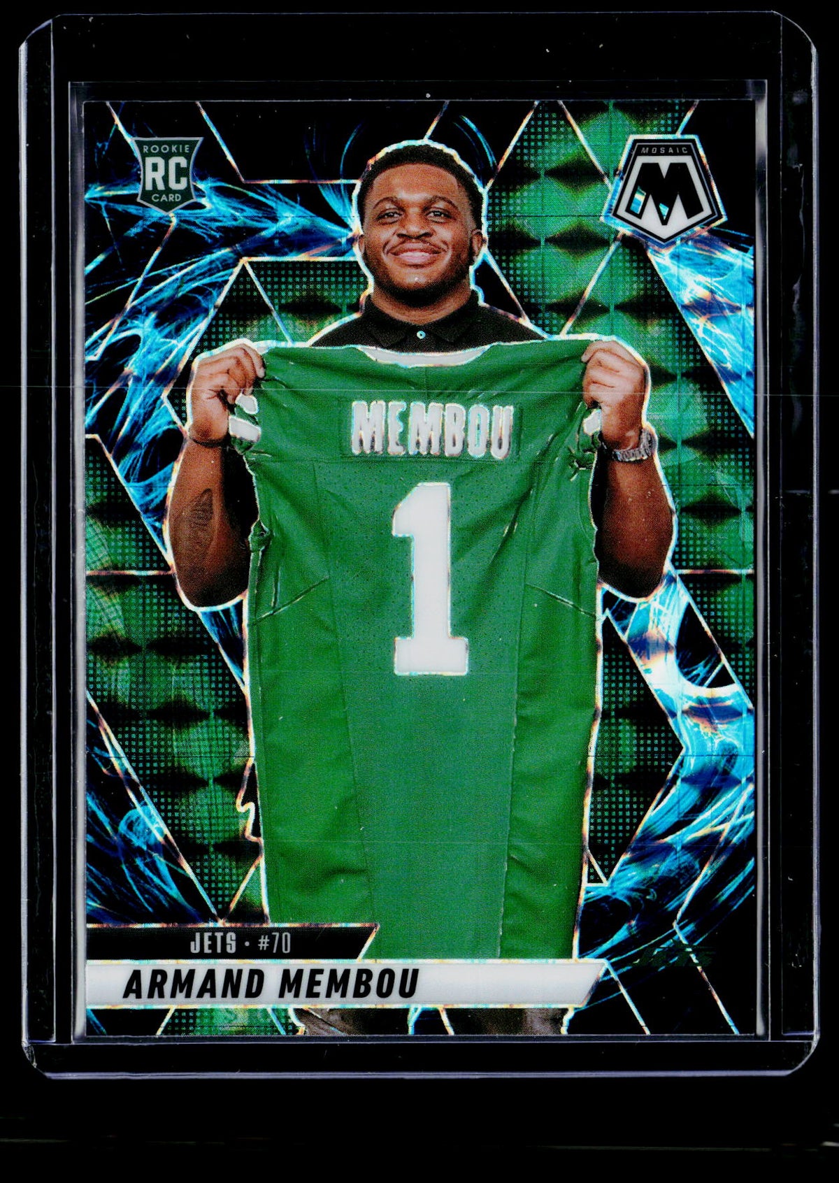 2025 Panini Mosaic Football Armand Membou Rookie #358 Mosaic Green - front