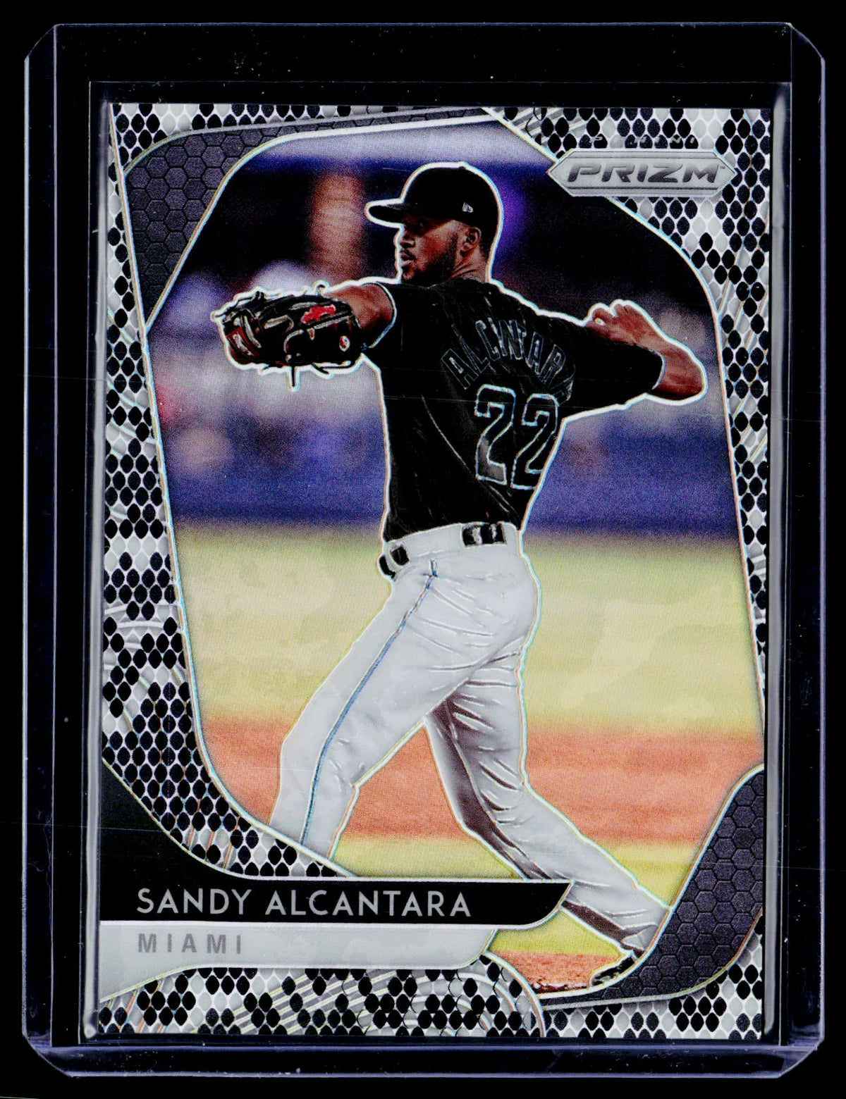 2020 Panini Prizm Baseball Sandy Alcantara Snake Skin Prizms #133 /50 - front