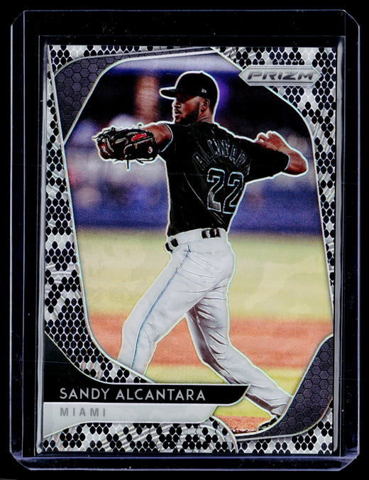 2020 Panini Prizm Baseball Sandy Alcantara Snake Skin Prizms #133 /50 - front