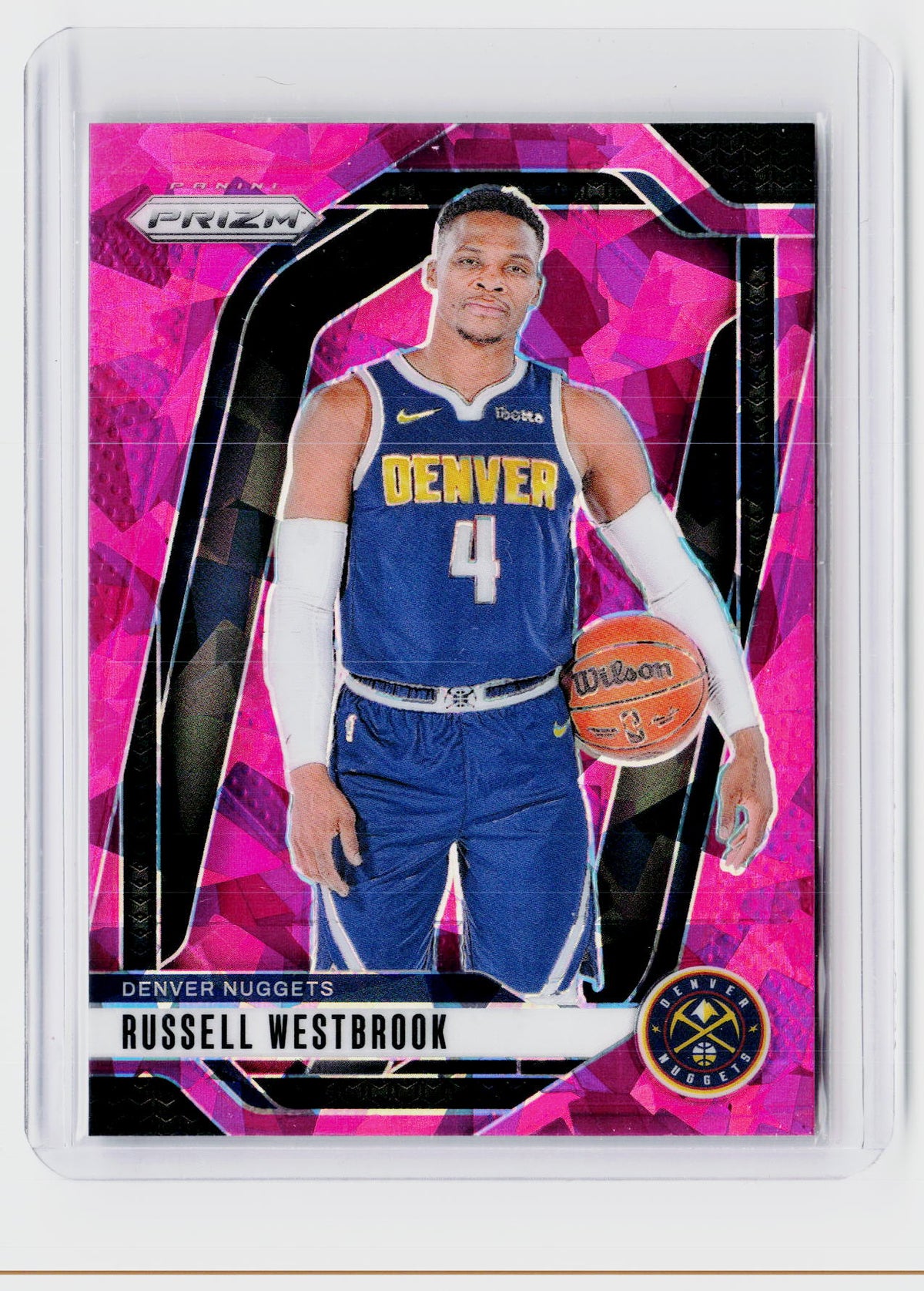 2024-25 Panini Prizm Russell Westbrook Pink Ice Prizm #157 Denver Nuggets - front