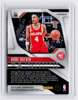 2024-25 Panini Prizm Green Prizm #166 Kobe Bufkin Atlanta Hawks - back