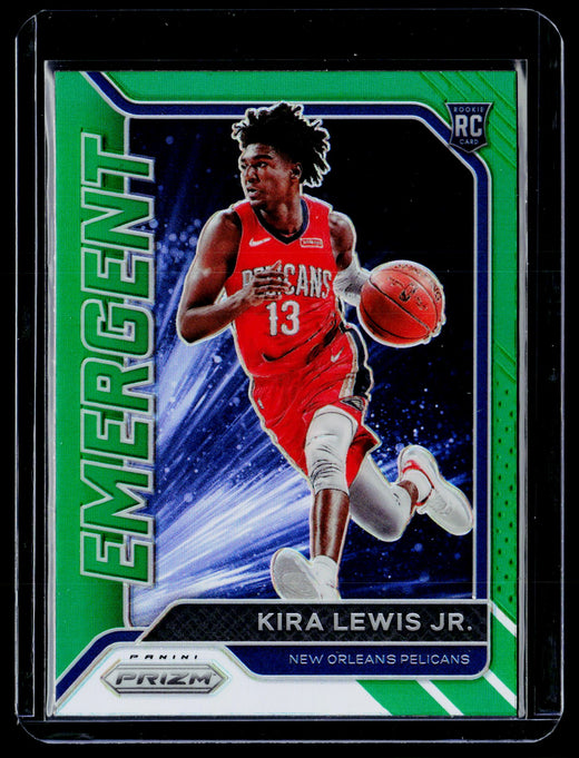 2020-21 Panini Prizm Emergent Kira Lewis Jr. #1 Green Prizm Rookie Card - front