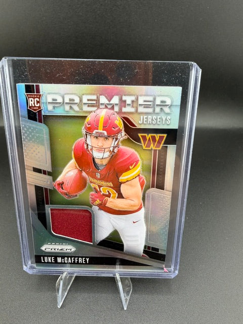 2024 Panini Prizm Football Premier Jerseys Luke McCaffrey RC #PJ-LMY - front