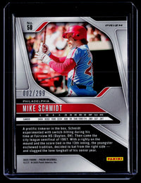 2025 Panini Prizm Baseball Mike Schmidt Red Prizms #50 /299 - back