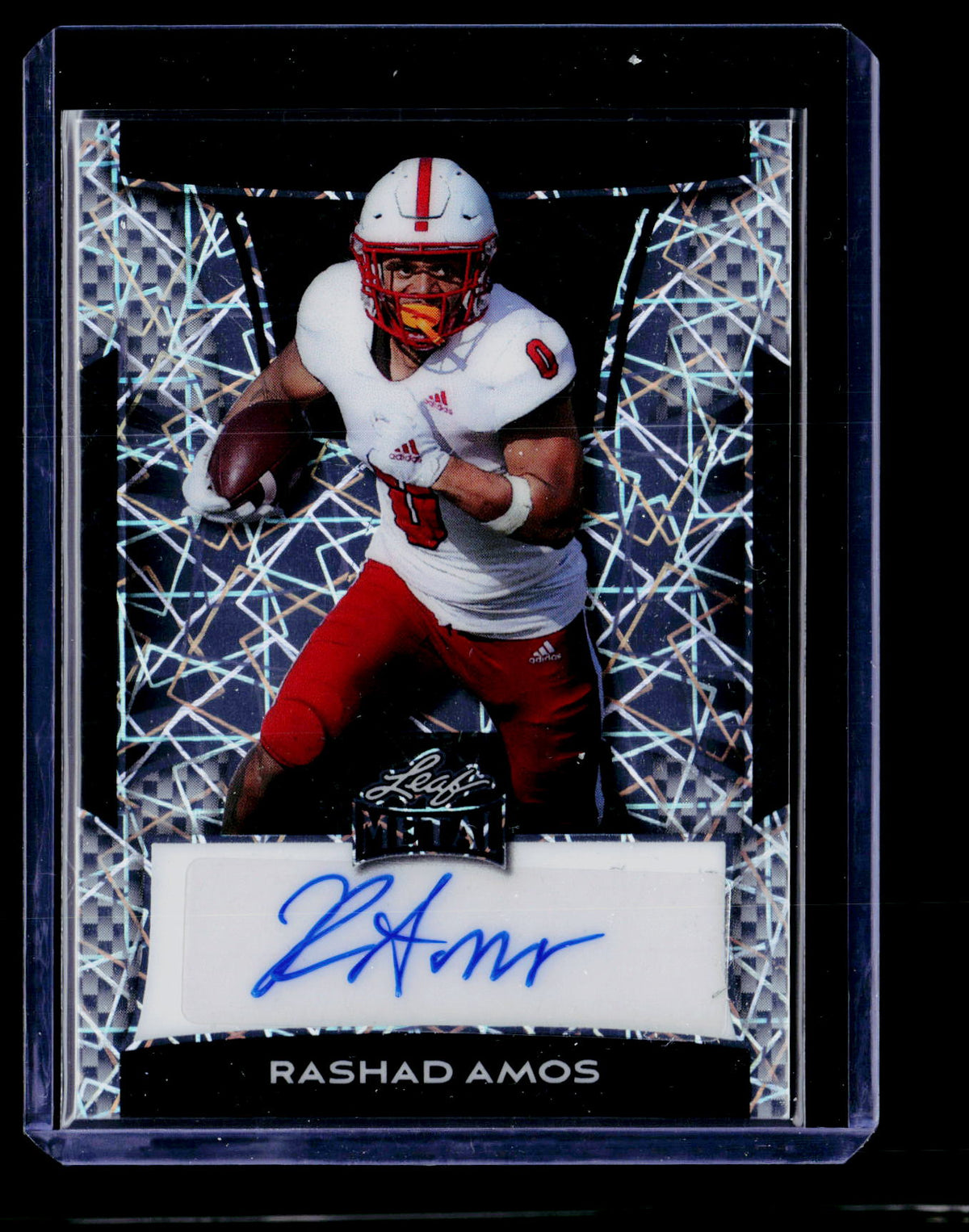 2025 Leaf Metal Rashad Amos Autograph Card BA-RA1 - front