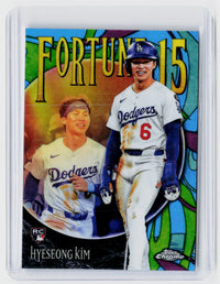 2025 Topps Chrome Fortune F15-14 Hye-seong Kim RC Los Angeles Dodgers - front