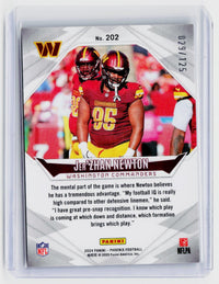 2024 Panini Phoenix Jer'Zhan Newton Rookie Yellow #202 /125 - back