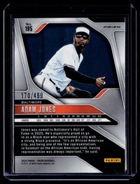2025 Panini Prizm Baseball Adam Jones Pulsar Prizms #195 /499 Orioles - back