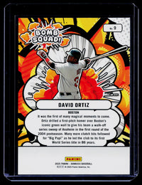 2025 Panini Donruss Baseball Bomb Squad David Ortiz #9 /199 - back