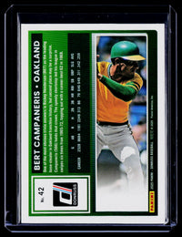 2025 Panini Donruss Baseball Bert Campaneris Teal #42 11/25 - back