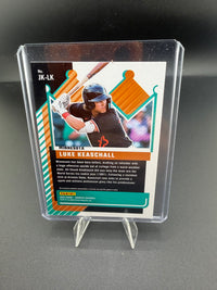 2025 Panini Donruss Jersey Kings Luke Keaschall Minnesota Twins Memorabilia Card JK-LK - back