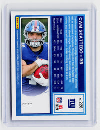 2025 Panini Donruss Optic Rated Rookie Cam Skattebo #228 New York Giants - back