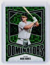2026 Panini Donruss Elite Dominators Green Nick Kurtz #6 Oakland Athletics - front