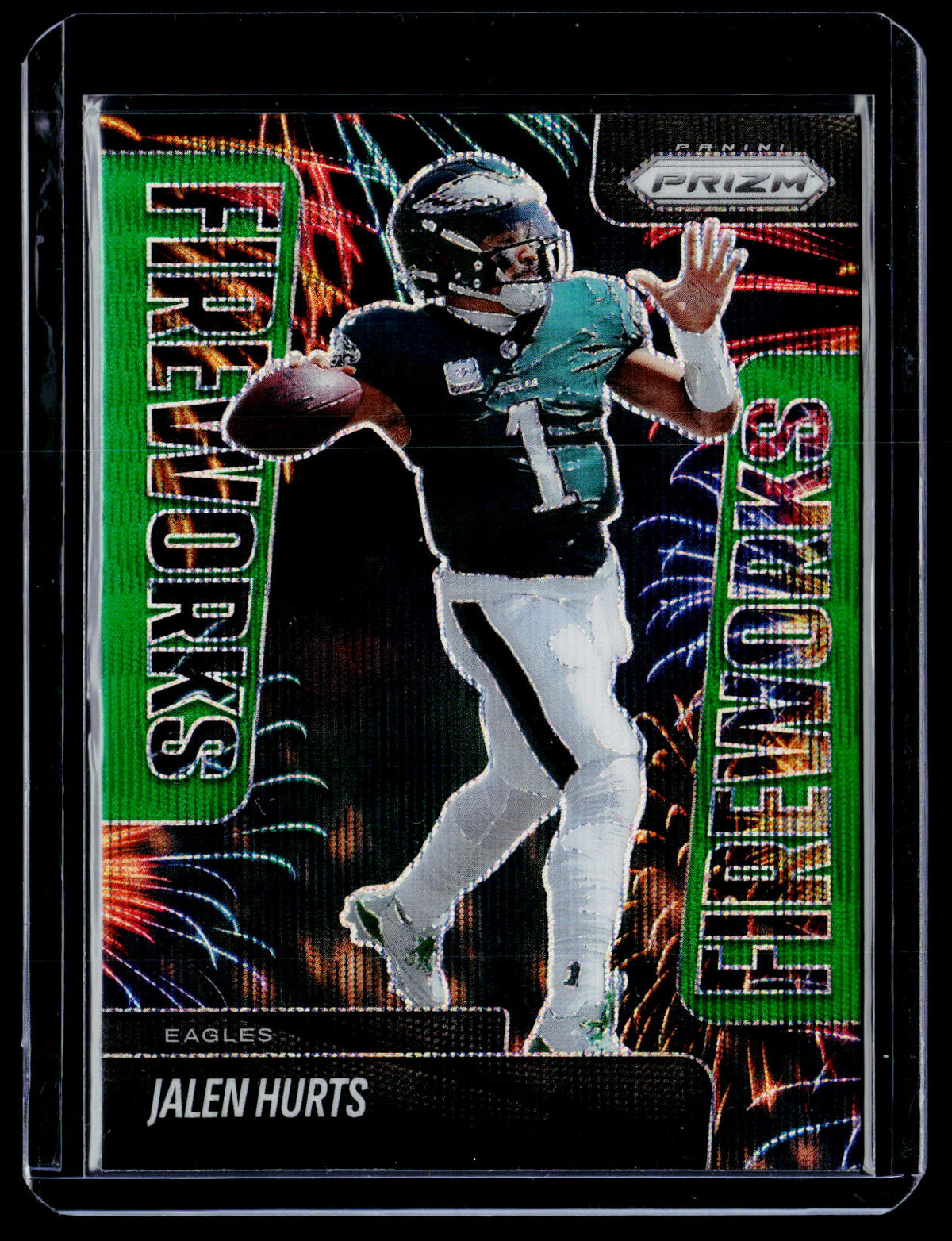 2025 Panini Prizm Football Fireworks Jalen Hurts #5 - front