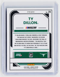 2026 Panini Donruss Racing Ty Dillon #25 NASCAR Optic - back