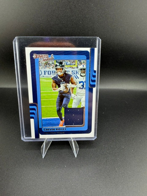2025 Panini Donruss Threads Calvin Ridley DTH-CRY Memorabilia Card - front