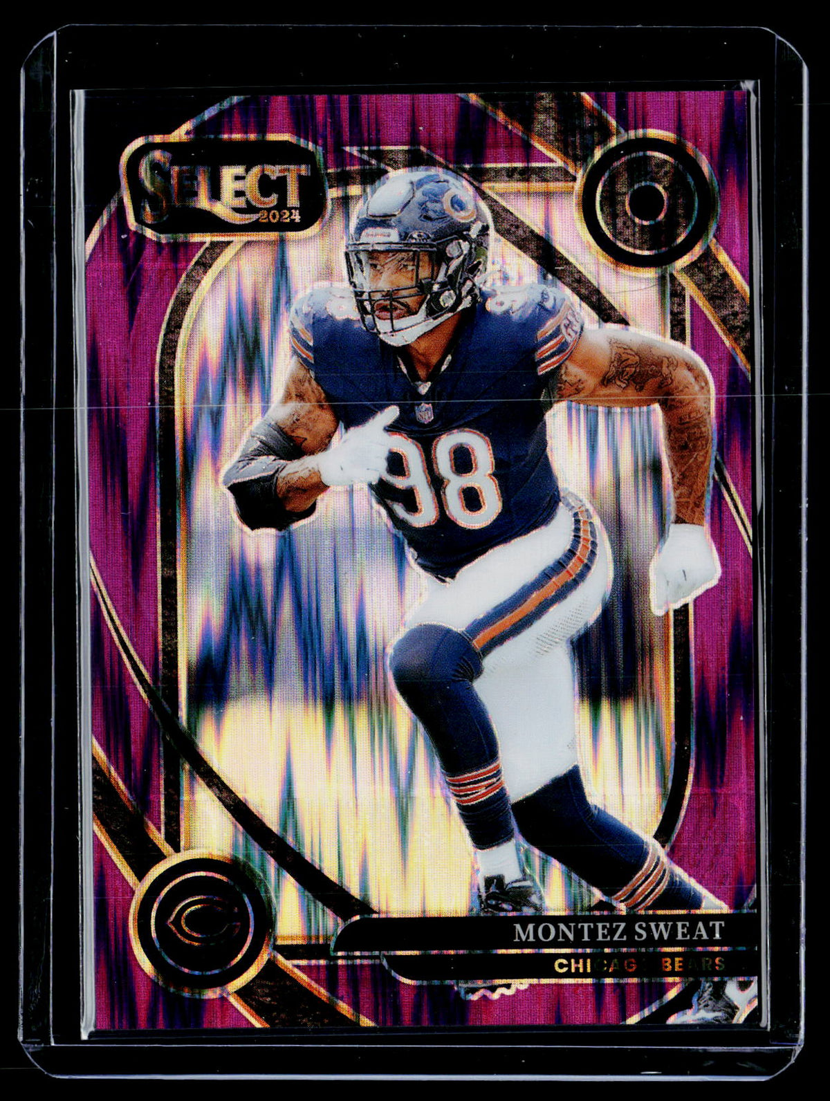 2024 Panini Select Football Club Level Montez Sweat #284 Purple Prizm Shock /360 - front