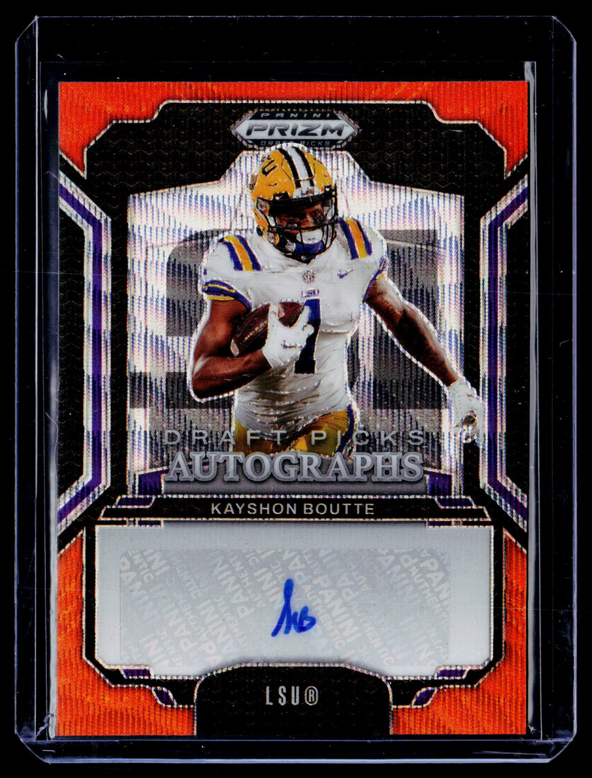 2025 Panini Prizm Draft Picks Draft Picks Autographs Kayshon Boutte Red Prizm #DPA-KYB /75 - front