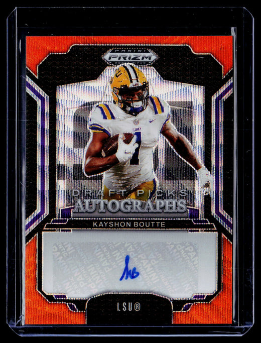 2025 Panini Prizm Draft Picks Draft Picks Autographs Kayshon Boutte Red Prizm #DPA-KYB /75 - front