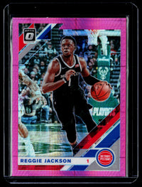2019-20 Panini Donruss Optic Reggie Jackson #106 Base Pink Pistons - front