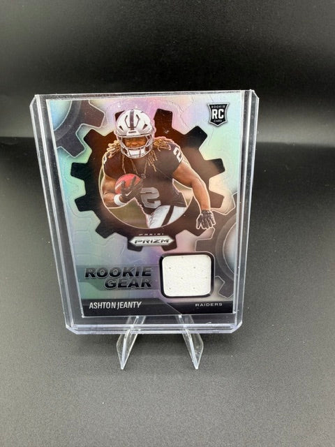 2025 Panini Prizm Football Rookie Gear Ashton Jeanty RGR-AJY Rookie Memorabilia Card - front