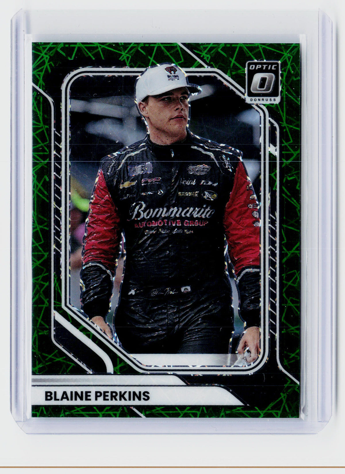 2026 Panini Donruss Racing Optic Green Prizm Blaine Perkins #39 /99 - front