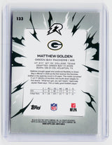 2025 Topps Ripped Football Matthew Golden Rookie Card #133 Green Bay Packers - back