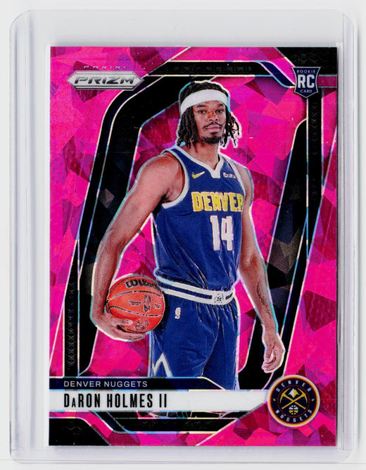 2024-25 Panini Prizm Daron Holmes II Pink Ice Rookie #235 Denver Nuggets - front