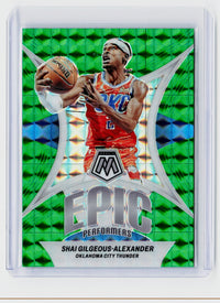 2023-24 Panini Mosaic Epic Performers Green Mosaic Shai Gilgeous-Alexander EP-1 - front