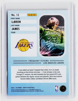 2024-25 Panini Hoops Frequent Flyers #13 LeBron James Los Angeles Lakers - back